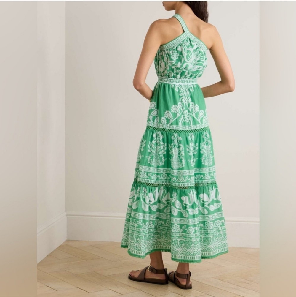 Farm Rio Green Floral One Shoulder Maxidress - Picture 3 of 8